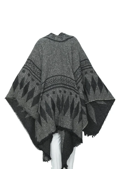 Gri Renk Baklava Desen Panço - 9