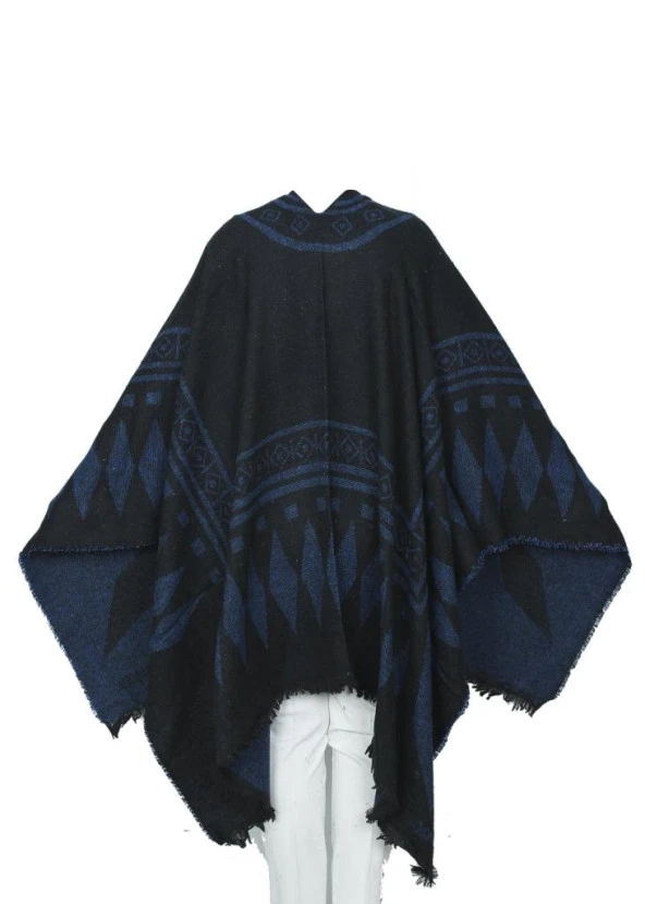 Lacivert Renk Baklava Desen Panço - 2