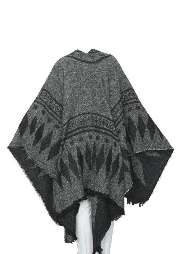 Gri Renk Baklava Desen Panço - 7