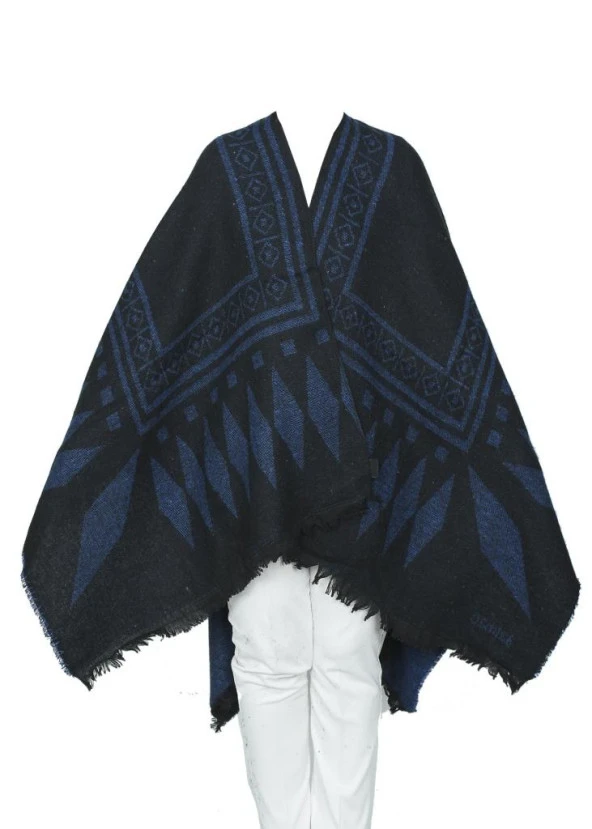 Lacivert Renk Baklava Desen Panço - 5