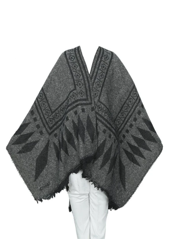 Gri Renk Baklava Desen Panço - 6