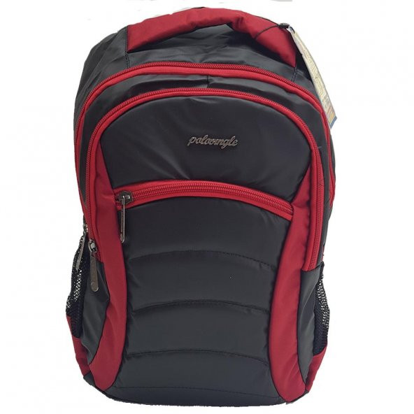 Polosingle 40090 Okul Sırt Çantası - Kırmızı Siyah - 2