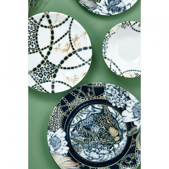 Cooker Porselen Dijital Baskılı 24 Parça Yemek Takımı CKR4028 - 2