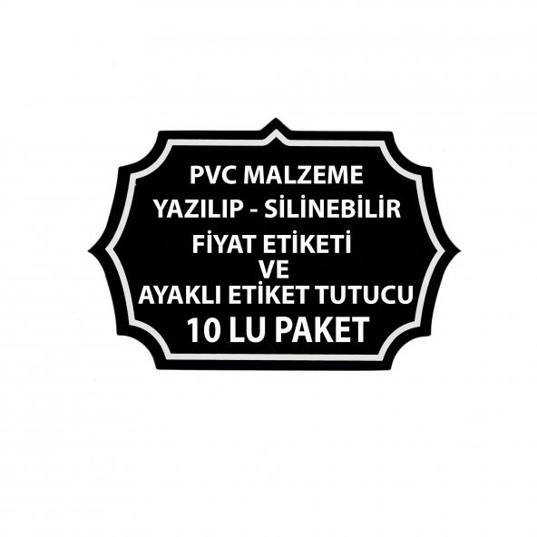 MT Yazılıp-Silinebilir Yıldız Fiyat Etiketi ve Ayaklı Etiket Tutucu 10 lu Paket - 8