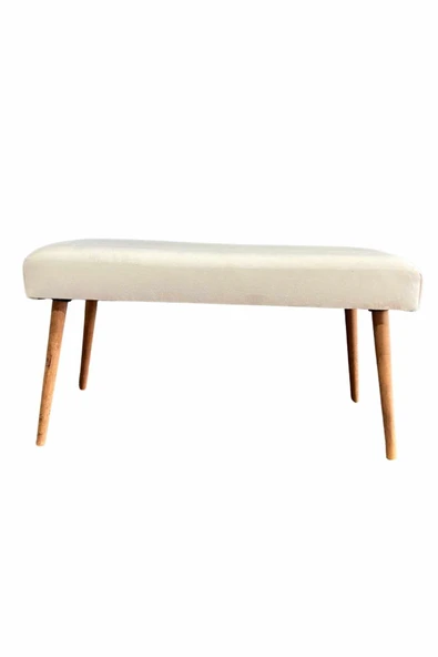 DTM HOME BabyFace Kumaş Krem Bench Puf - 2