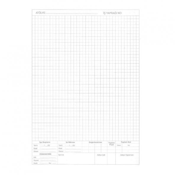 Atölye Laboratuvar Deney ve Temrin Defteri 20x28 cm 40 Sayfa 1 Adet Artlantis Atolye Temrin Defteri Endüstri Teknik Anadolu Liseleri - 2