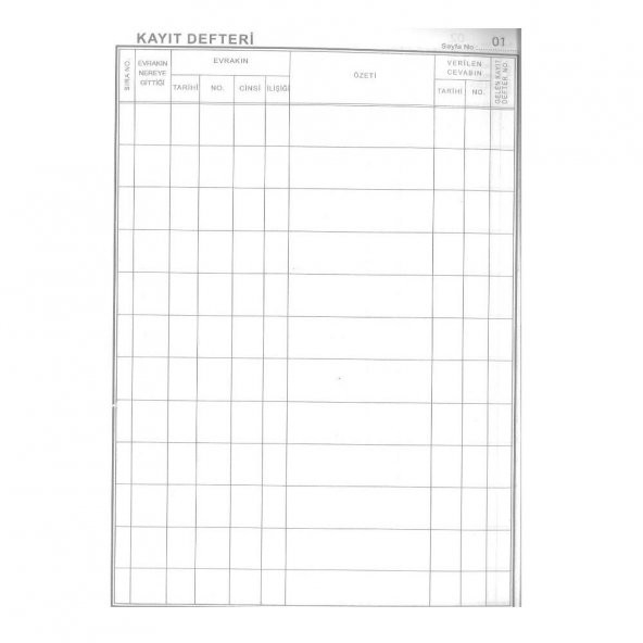 Evrak Kayıt Defteri Numaralı 22x32 Gelen - Giden 40 Yaprak Artlantis Evrak Kayıt Defteri Karton Kapak 1 Adet - 3