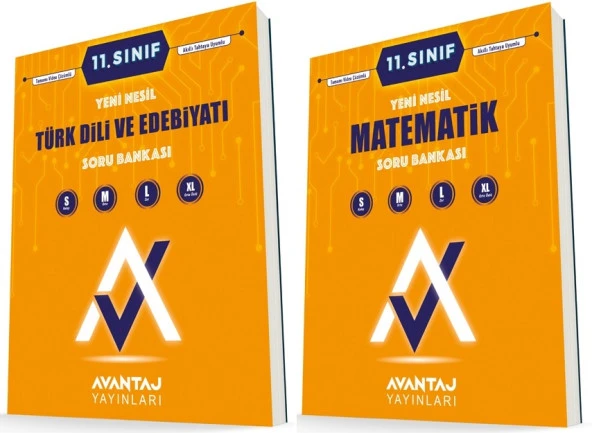 Avantaj 11. Sınıf Matematik + Edebiyat Soru Bankası Seti 2 Kitap 2023