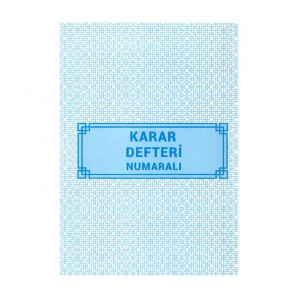 Karar Defteri Numaralı 22x32 40 Yaprak Artlantis Karar Defteri Karton Kapak 1 Adet