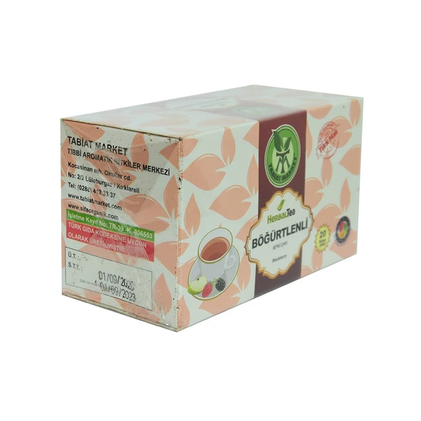 Böğürtlenli Bitki Çayı 20 Süzen Poşet - Resim 3