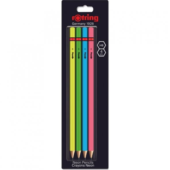 Rotring Neon Kurşun Kalem 4 lü