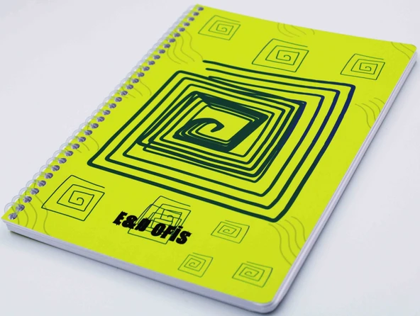 E&D Ofis A5 80yp Spiralli Düz Okul Defteri - Yeşil ürün görseli