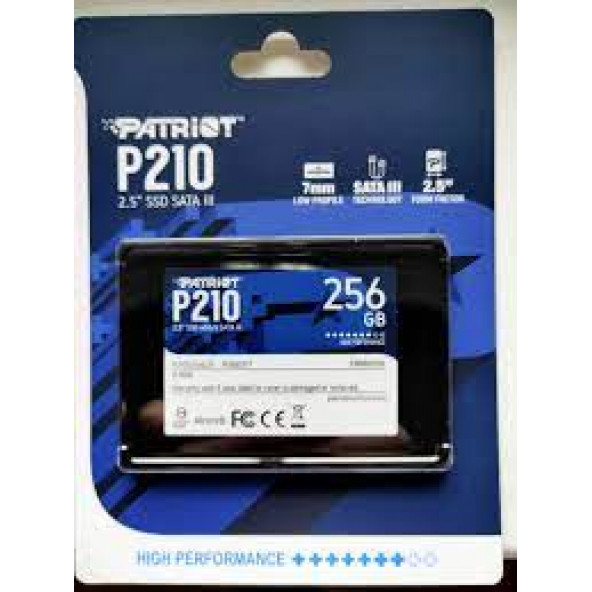 Patriot P210 256GB 500MB/400MB/s Sata 3 2.5" SSD P210S256G25