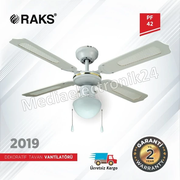 RAKS PF 42 BEYAZ Tavan Vantilatörü - 2