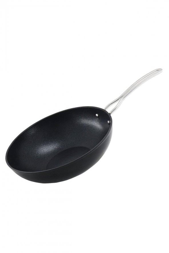 Nehir Titanium 28 cm Siyah Wok Tava