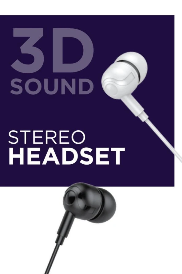 Torima H10 Mikrofonlu Stereo Kulakiçi Kablolu Kulaklık Siyah - Resim 2