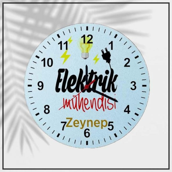 Elektrik Mühendisi Zeynep Tasarımlı Ahşap Duvar Saati - 1