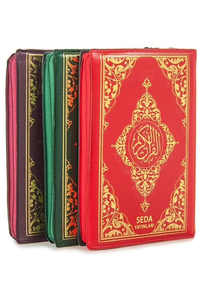 Suni Deri Çantalı - Arapça Kuranı Kerim - Çanta Boy - Bilgisayar Hatlı ürün görseli 1