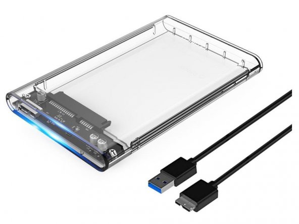 USB 3.0 2.5 inç Harici Kutu Şeffaf - 1