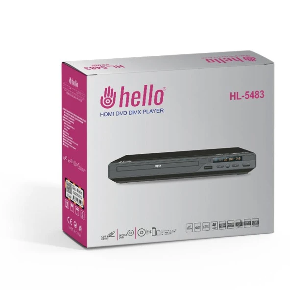 HELLO HL-5483 USB-HDMI-DIVX KUMANDALI DVD PLAYER - 3