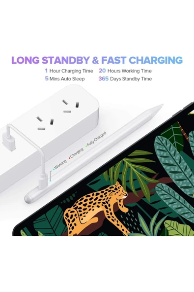 İPad 9.7 6.Nesil Avuç İçi Reddetmeli Dokunmatik Yazı Çizim Kalemi - Resim 4