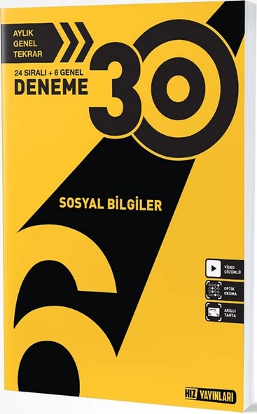 Hız Yayınları 6. Sınıf Sosyal Bilgiler 30 Deneme Hız Yayınları