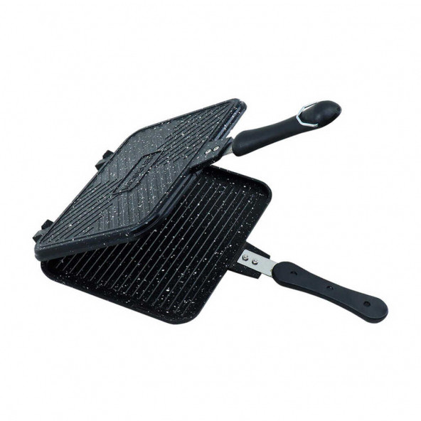 Eda ZK-904 Döküm Granit 24x17 Cm Ocak Üstü El Tost Makinesi - 2