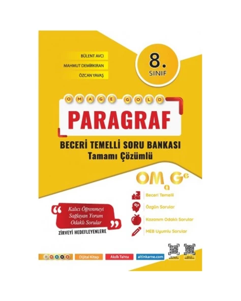 8. Sınıf Omage Gold Paragraf Soru Bankası