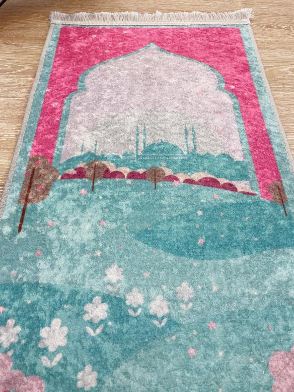 Çocuk Seccadesi (50x80 Ebat)  Pembe 50 x 80 - 2