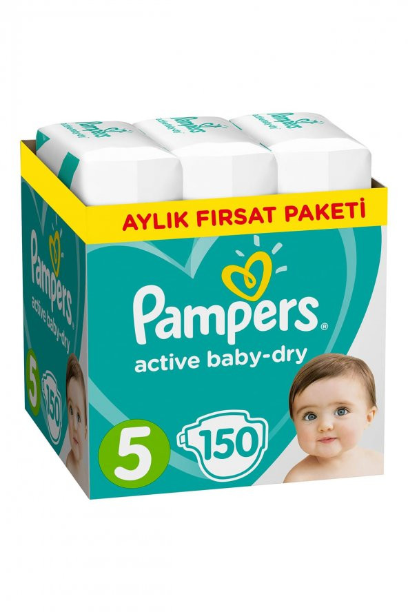 Prima Bebek Bezi Aktif Bebek 5 Beden Aylık Paket 150 Adet - 2