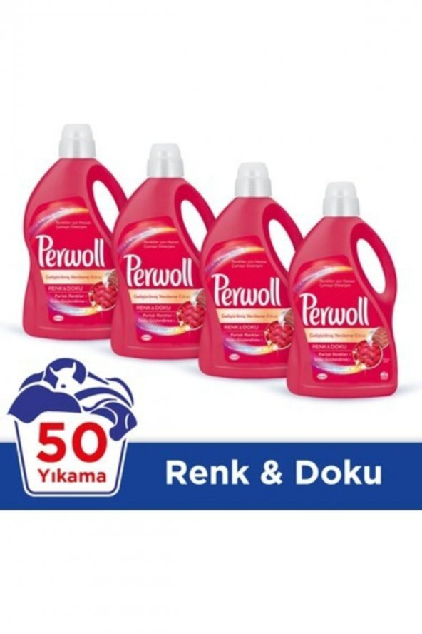 Perwoll Renkliler Için Sıvı Deterjan 3 Lt (4 Adet )
