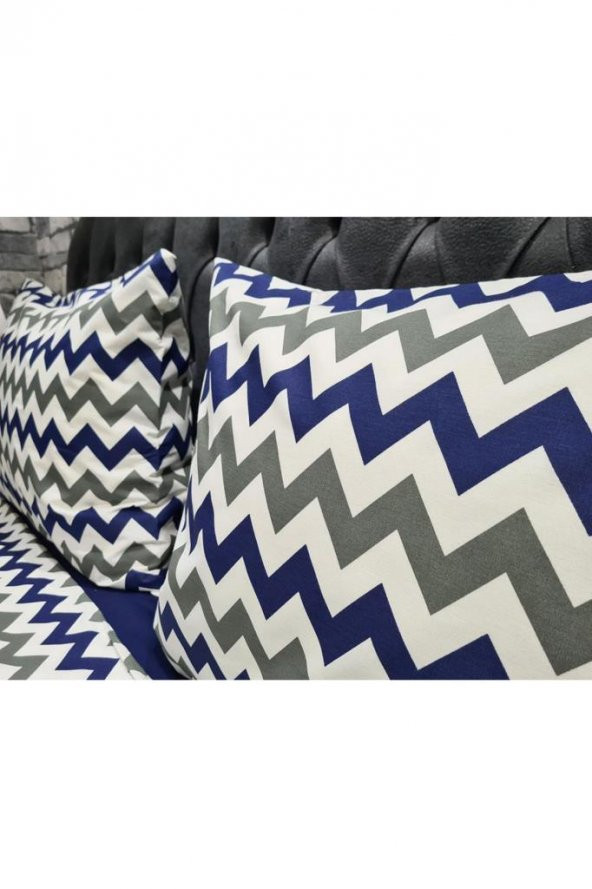 Çeyiz Diyarı Zigzag Çift Kişilik Nevresim Takımı Lacivert - 8