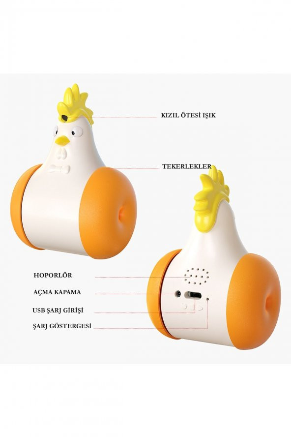 Galetto Lazerli Horoz İnteraktif Kedi Oyuncağı - 3