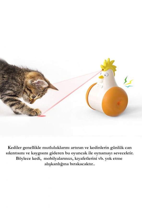 Galetto Lazerli Horoz İnteraktif Kedi Oyuncağı - 4
