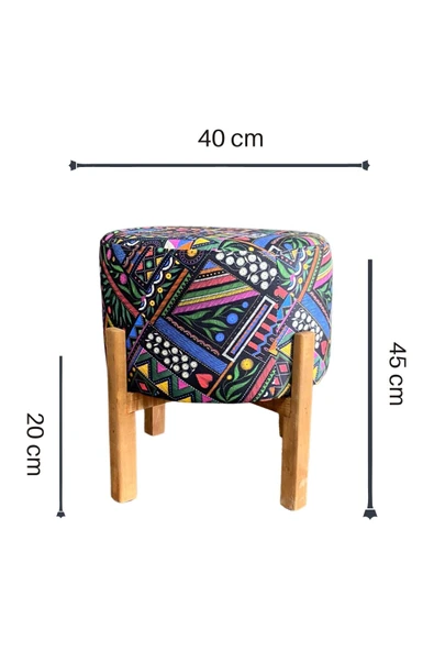 DTM HOME Çok Renkli Puf - 4