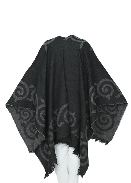 Siyah Renk Sarmaşık Model Panço - 11
