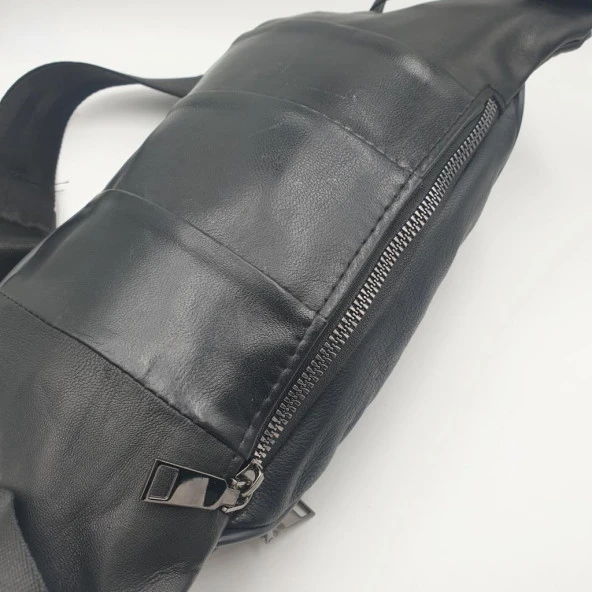 Ayarlanabilir Kemerli Deri Bel Çantası - 5