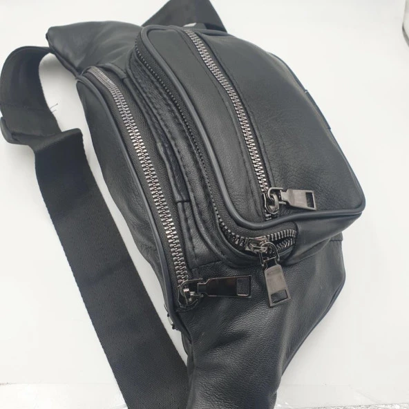 Ayarlanabilir Kemerli Deri Bel Çantası - 7