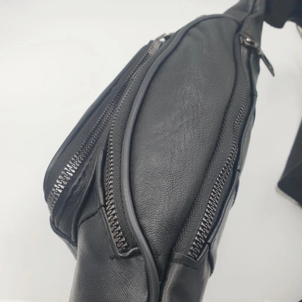 Ayarlanabilir Kemerli Deri Bel Çantası - 10