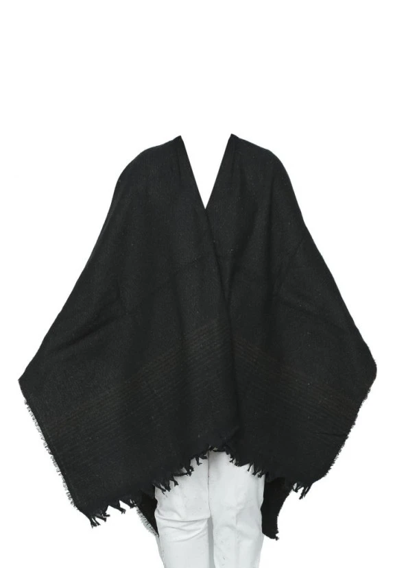 Kahve Renk Balık Sırtı Model Panço - 7