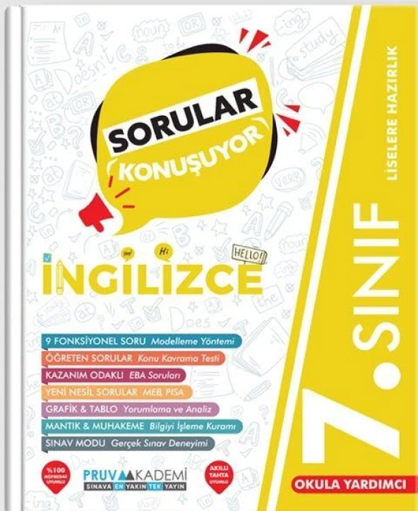 7. Sınıf İngilizce Sorular Konuşuyor Pruva Akademi