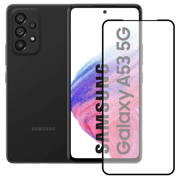 Bufalo Samsung Galaxy A53 5G Ekran Koruyucu 9D Temperli Cam - Siyah