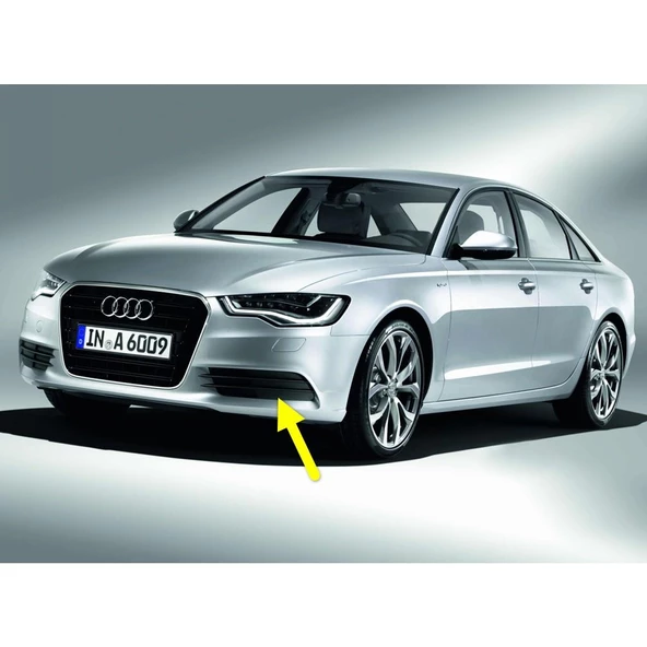 Audi A6 2011-2014 Ön Tampon Sol Sis Farı Kapağı Siyah 4G0807681