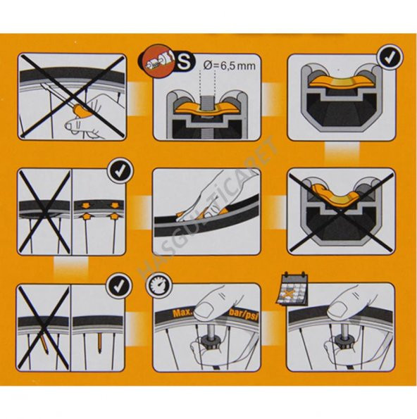 Hsgl Bisiklet İç Lastik 700x28/45c AV Sibop 48mm 700 jant bisiklet iç lastik - 4