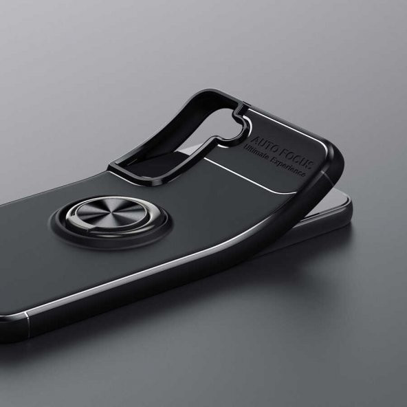 Galaxy S22 Plus Kılıf Zore Ravel Yüzüklü Magnetic Standlı Silikon Kapak - 3
