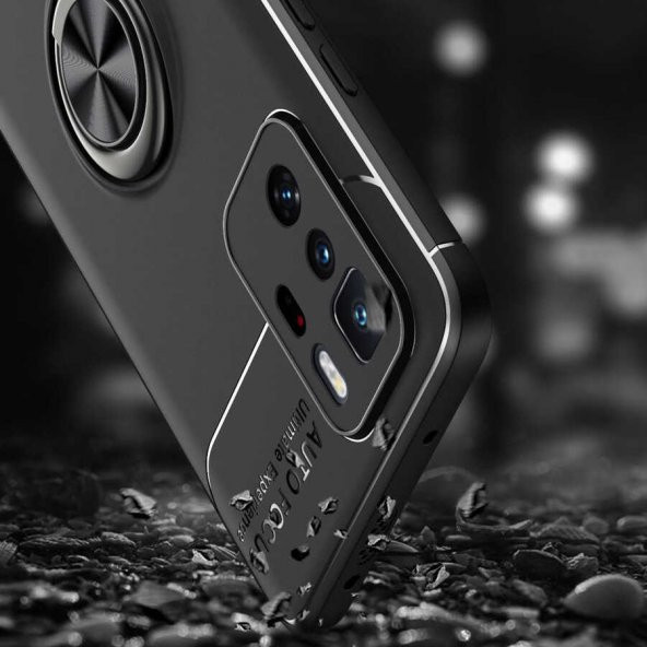 Xiaomi Poco X3 GT Kılıf Zore Ravel Yüzüklü Magnetic Standlı Silikon Kapak - 3