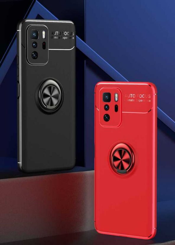 Xiaomi Poco X3 GT Kılıf Zore Ravel Yüzüklü Magnetic Standlı Silikon Kapak - 7