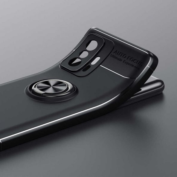 Xiaomi Mi 11T 5G Kılıf Zore Ravel Yüzüklü Magnetic Standlı Silikon Kapak - 8