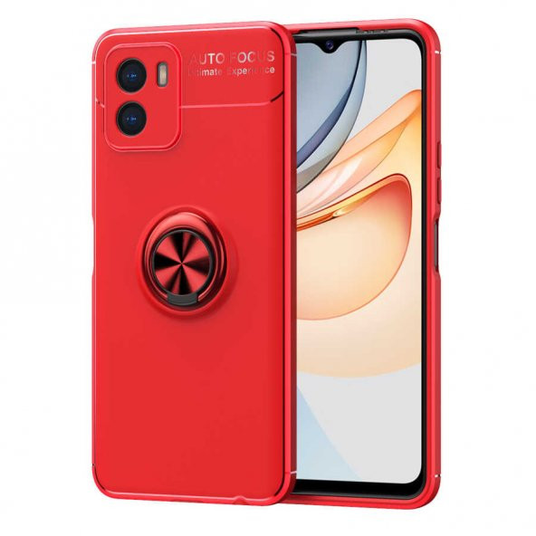 Vivo Y15S Kılıf Zore Ravel Yüzüklü Magnetic Standlı Silikon Kapak - 10