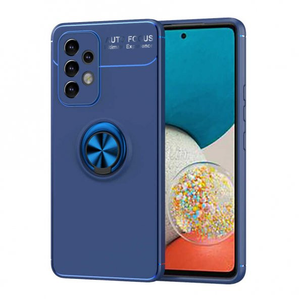 Galaxy A33 5G Kılıf Zore Ravel Yüzüklü Magnetic Standlı Silikon Kapak - 11